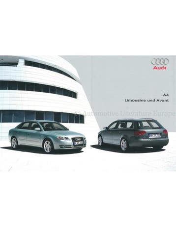 2006 AUDI A4 LIMOUSINE / AVANT BROCHURE DUITS, Ophalen of Verzenden