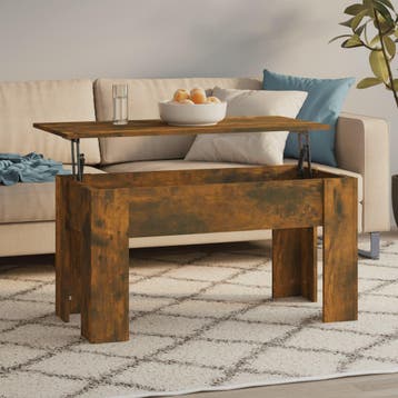 vidaXL Salontafel 101x49x52 cm bewerkt hout gerookt, Verzenden, Nieuw