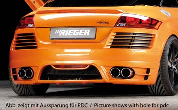 Rieger achterbumper | TT (8J): 09.06- - Coupé, Roadster | st, Auto-onderdelen, Verzenden, Nieuw, Audi