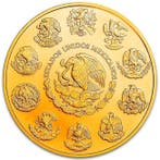 Mexique. 2024 – Libertad Aztec Calendar 24k Gold Gilded
