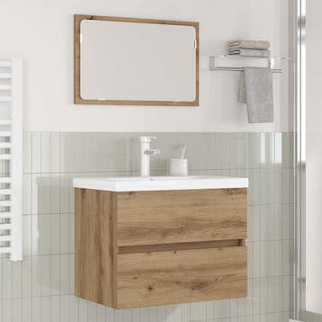vidaXL Badkamermeubel Set 3 st Artisan Eiken 61 x 39 x 45 cm, Huis en Inrichting, Badkamer | Badkamermeubels, Verzenden, Nieuw