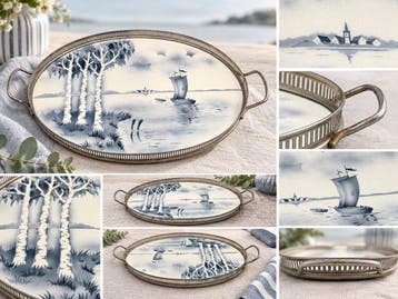 Villeroy & Boch Mettlach – groot Art Deco dienblad –