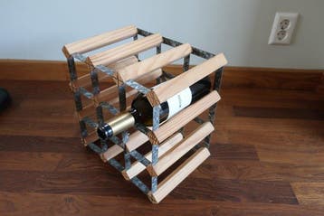 Wijnrek - Hout, RVS