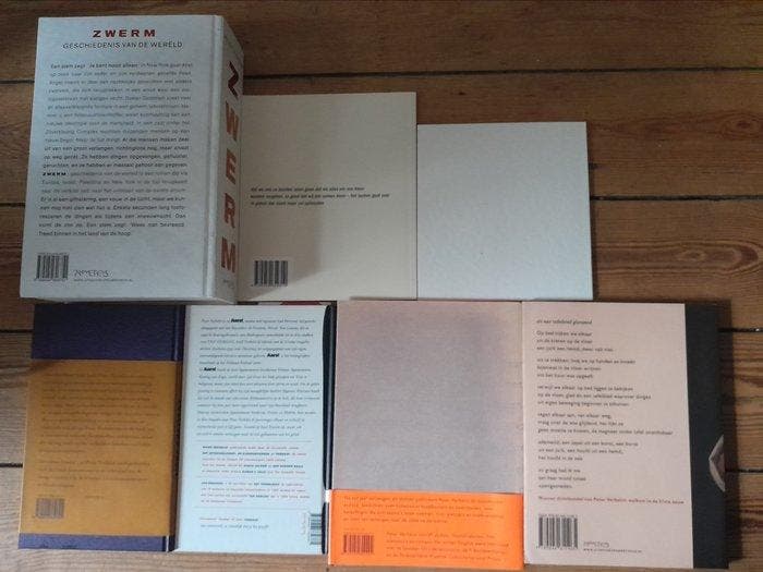 Peter Verhelst - Lot van 7 bijzondere werken (o.a. Zwerm) -, Antiquités & Art, Antiquités | Livres & Manuscrits