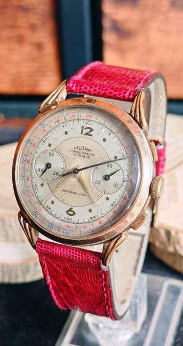 Delbana Chronograph Bicompax - Landeron 48 - Sans prix de, Handtassen en Accessoires, Nieuw
