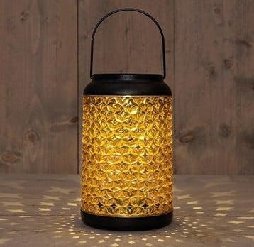 Solar lantern windlicht amber annas collection 12,5x12,5x20
