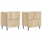 vidaXL Nachtkastje 2 pcs Sonoma Eiken 43 x 34,5 x 49,5 cm, Huis en Inrichting, Slaapkamer | Nachtkastjes, Verzenden, Nieuw