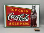 Metalen Reclamebord – ice cold Coca Cola sold here -
