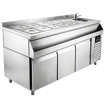 Bar-/Cocktailstation (Gekoeld) | 188L | 3 Deuren |, Verzenden, Nieuw in verpakking