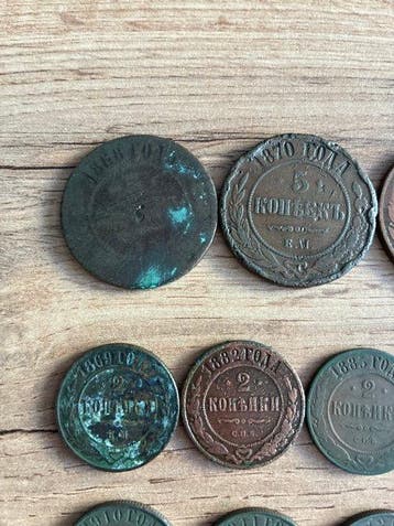 Rusland. Set of 35+ coins, various Kopecks denominations