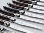 Laguiole - 12x Steak Knives - Dark Brown - style de -