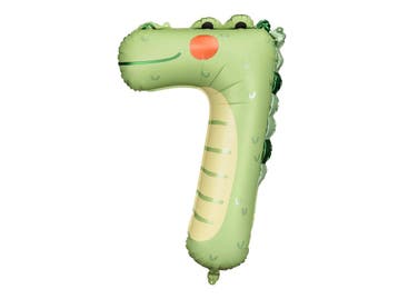 Helium Ballon 7 Jaar Krokodil Leeg 73cm, Hobby en Vrije tijd, Verzenden, Nieuw
