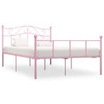 vidaXL Bedframe metaal roze 160x200 cm, Verzenden, Nieuw