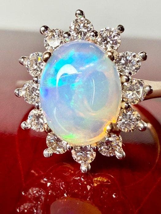 Sans prix de réserve - Bague Argent - 1.64ct. tw. Opale -, Bijoux, Sacs & Beauté, Bagues