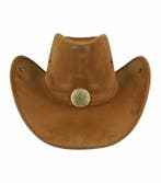 Cowboyhoed - Western hoed in velvet ster onesize - Bruin