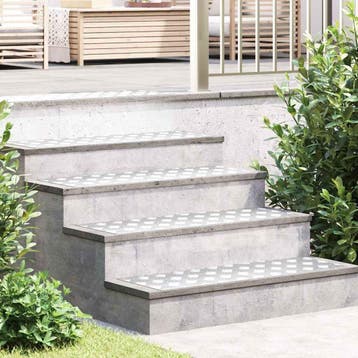 vidaXL Trap Tread 4 st 90 x 30 cm Zilver Aluminium, Doe-het-zelf en Bouw, Ladders en Trappen, Verzenden, Nieuw