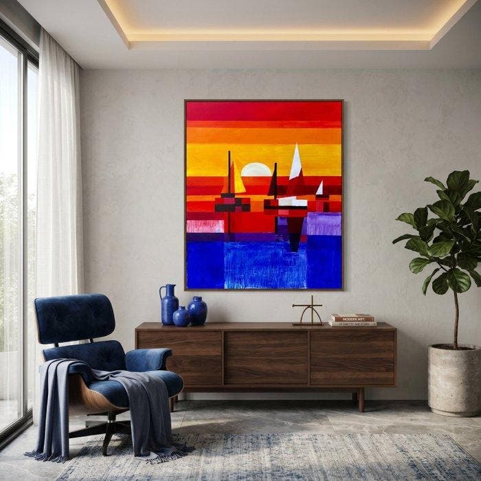 Karlos (XX-XXI) - Horizonte de Velas Igneas, Antiek en Kunst, Kunst | Schilderijen | Klassiek