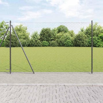 vidaXL zeshoekig gaashek met betonnen voetstuk 50 x 1,4 m, Verzenden