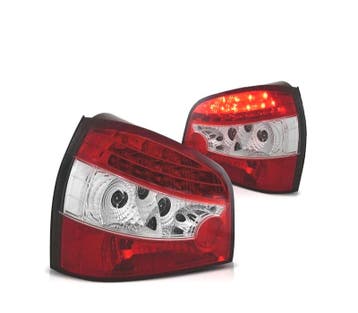 FEUX ARRIÈRE POUR A3 8L 96-03 LED ROUGE CHROMÉ, Verzenden