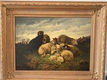 Henri de Beul (1845-1900) - Ram met Schapen