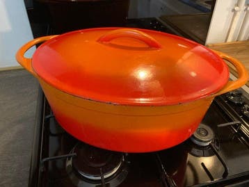 Le Creuset - Braadpan - Heel groot - bron, Emaille -, Antiek en Kunst