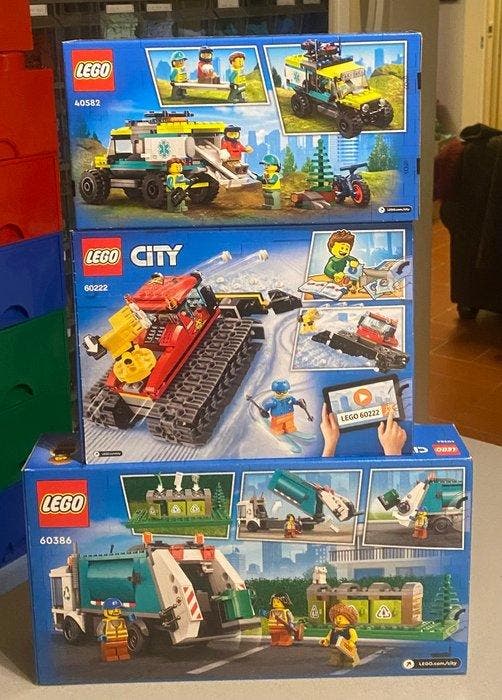 Lego Set - City - 60386 Recycling Truck - 60222 Snow Groomer, Enfants & Bébés, Jouets | Duplo & Lego