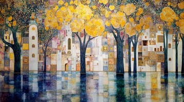 Mrs Art Prime - The Secret Garden In Gustav Klimt Style