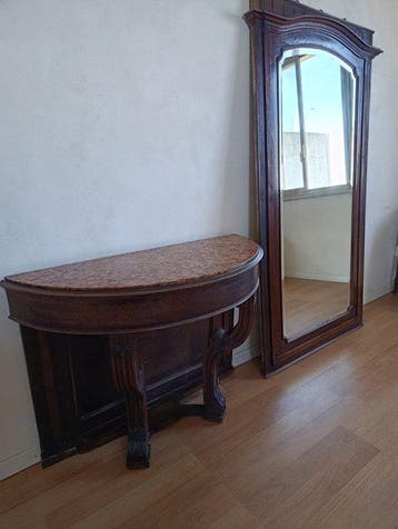 Console (2) - Bois - avec un miroir supérieur