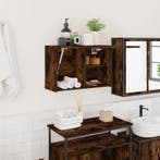vidaXL Badkamerwandkast 60x25x40 cm bewerkt hout gerookt, Verzenden