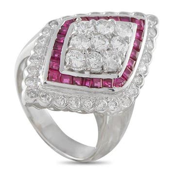 Bague Platine, Bague en platine avec diamant de 1,21 ct et