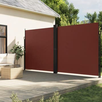 vidaXL Windscherm uittrekbaar 220x1000 cm bruin, Verzenden