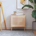 vidaXL Kastdeur met lamellen 39,5x49,4 cm massief grenenhout, Verzenden, Nieuw