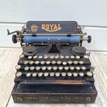 Royal No. 5 “Flatbed” - Machine à écrire - 1910-1920, Antiquités & Art