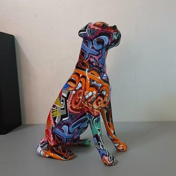 sculptuur, Bouledogue assis- Pop Art - 24 cm - Hars