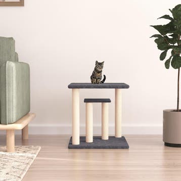 vidaXL Krabpaal met platforms 50 cm donkergrijs, Verzenden