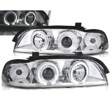 Phares Pour Bmw E39 95-03 Angel Eyes Chromé, Verzenden