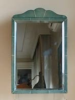 Miroir de table- Art déco en cuir de veau londinien -, Antiquités & Art