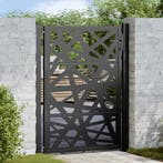 vidaXL Poort met lichtontwerp 100x125 cm staal zwart, Tuin en Terras, Verzenden, Nieuw