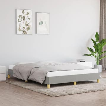 vidaXL Bedframe zonder matras stof lichtgrijs 140x190 cm, Verzenden