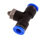 1/4 x UNF 10-32 Inline Tee Push-in Fitting Brass/PBT NBR, Verzenden