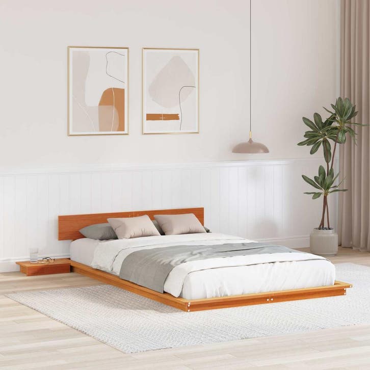 vidaXL Bedframe Bruin 120 x 200 cm Hout, Maison & Meubles, Chambre à coucher | Lits, Envoi