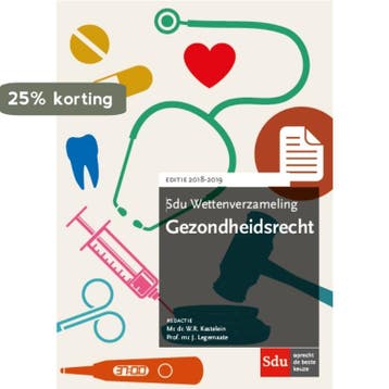 Sdu Wettenverzameling Gezondheidsrecht / 2018-2019 / Sdu, Verzenden