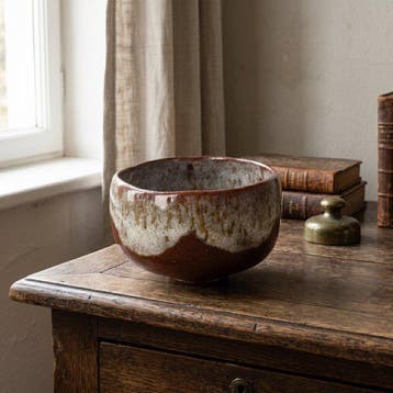 hi-ware theebowl met gesigneerde houten doos - Keramiek -