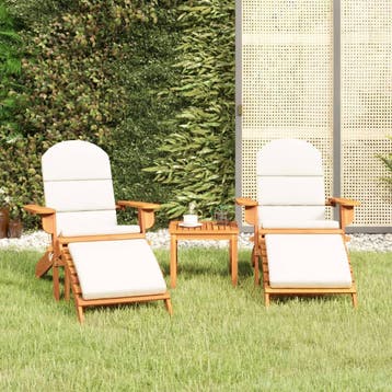 vidaXL 3-delige Loungeset Adirondack massief acaciahout, Verzenden, Loungeset