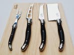 Laguiole - 8x Cheese knives - Wood Serving Board - Black -