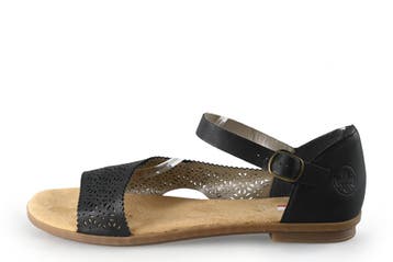 Rieker Sandalen in maat 42 Zwart, Kleding | Dames, Verzenden, Zwart, Sandalen of Muiltjes, Zo goed als nieuw
