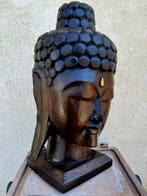 Testa di Buddha in legno scolpito - Sculpture - Thaïlande