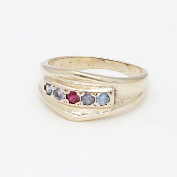 Bague - 10 carats Or jaune - rubis/spinelle, Nieuw