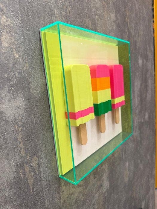 KIRAS - 3 multi FLAVORS Verde fluo, Antiek en Kunst, Kunst | Schilderijen | Modern