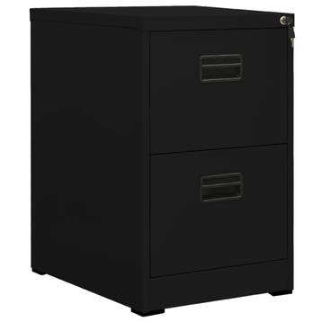 vidaXL Archiefkast 46x62x72,5 cm staal zwart, Verzenden, Nieuw